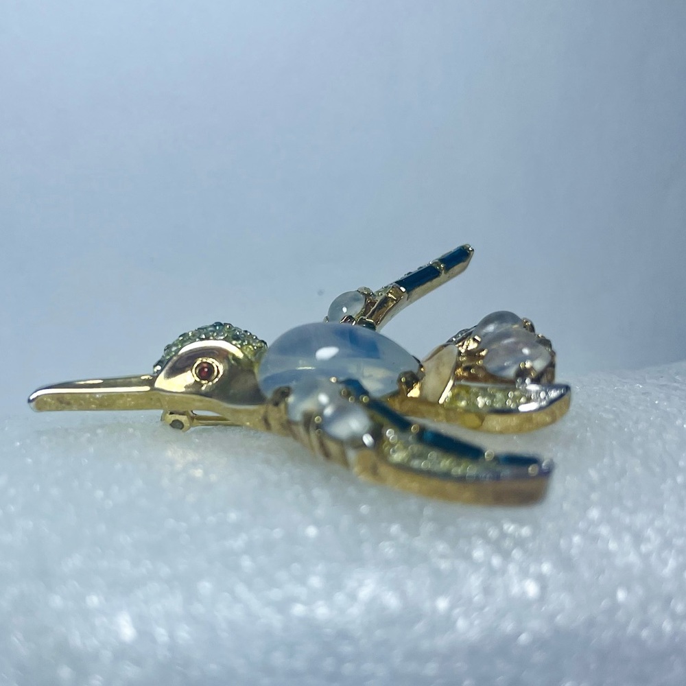 RARE Alfred Philippe Crown Trifari Jelly Belly humming bird brooch/pin - Picture 3 of 9